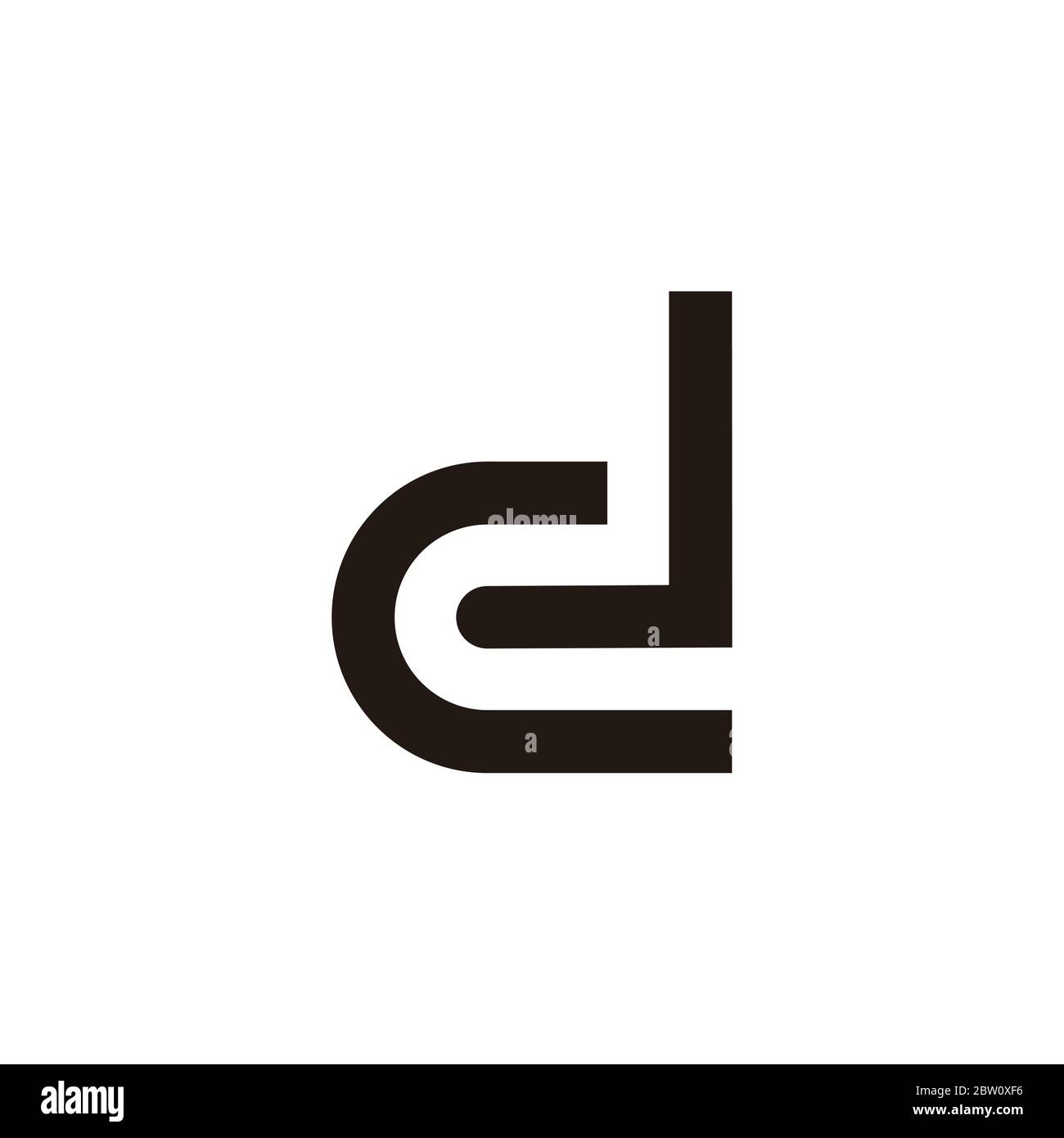 abstract letter dl simple geometric line symbol logo vector Stock ...