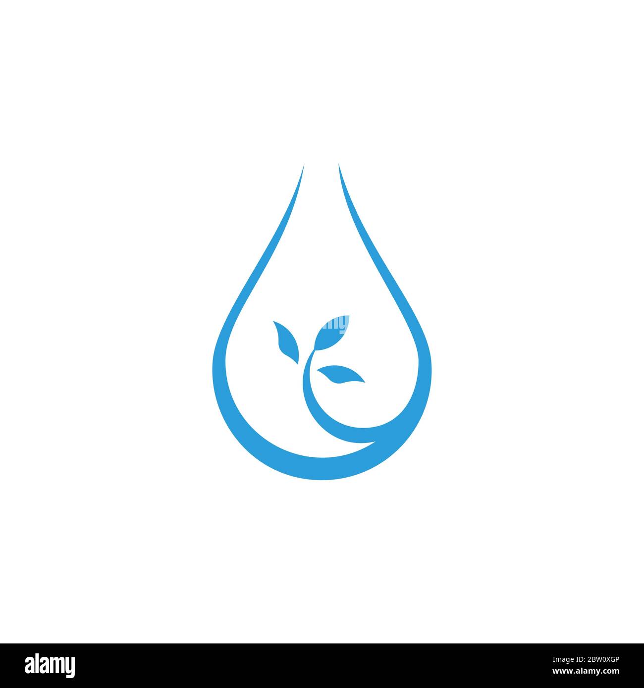 fresh leaf water drop simple geometric design natural symbol logo ...
