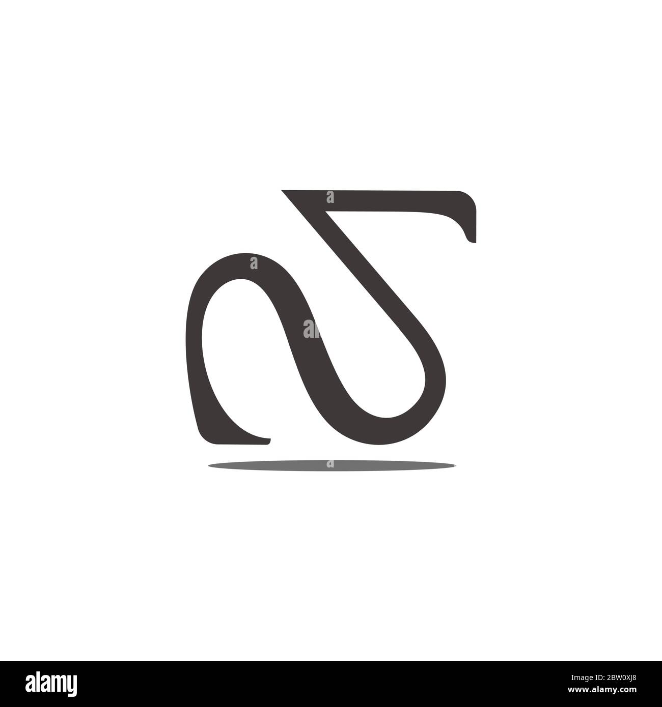 letter s simple curves design symbol logo vector Stock Vector