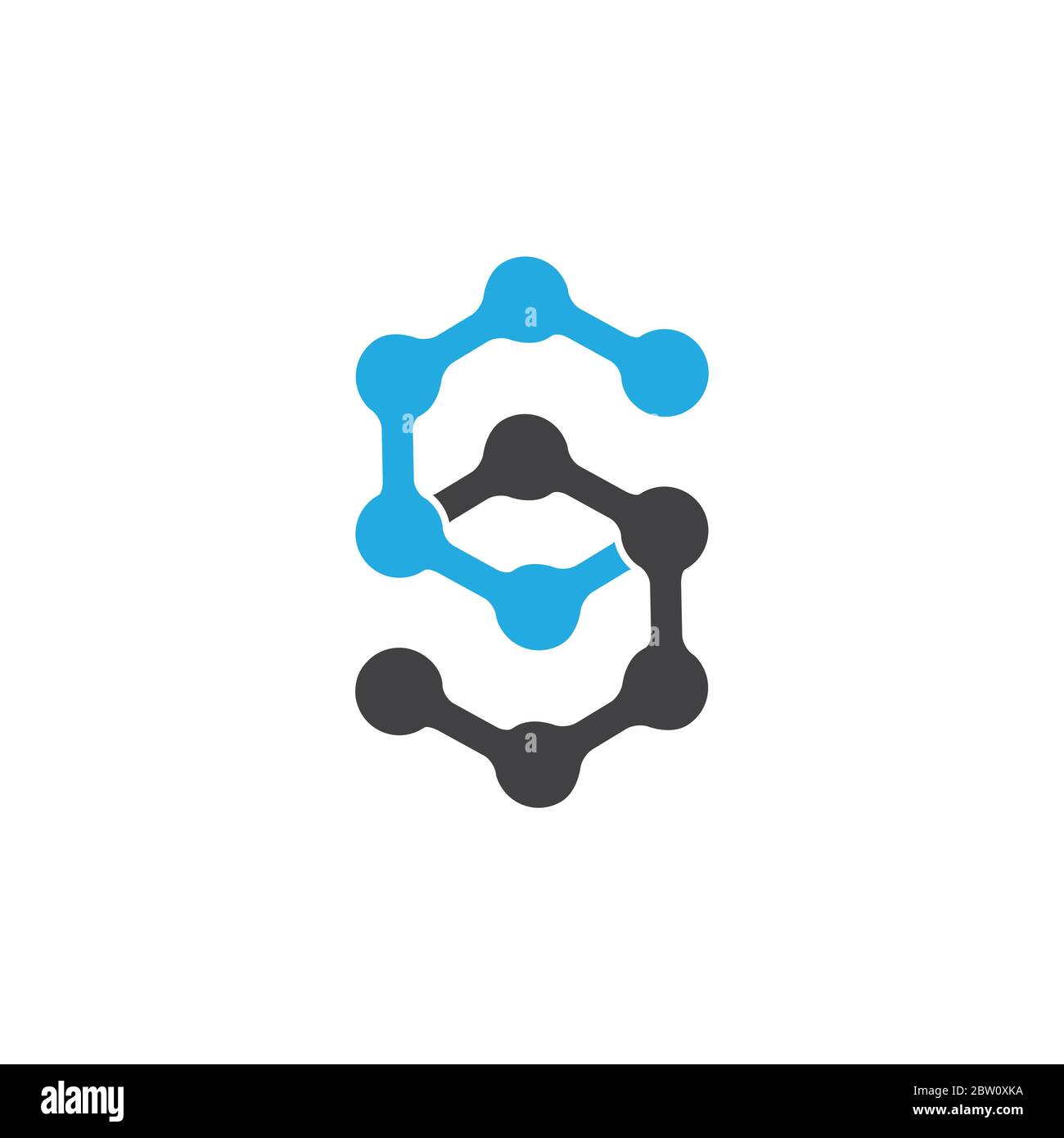 letter s linked dots line logo vector Stock Vector Image & Art - Alamy