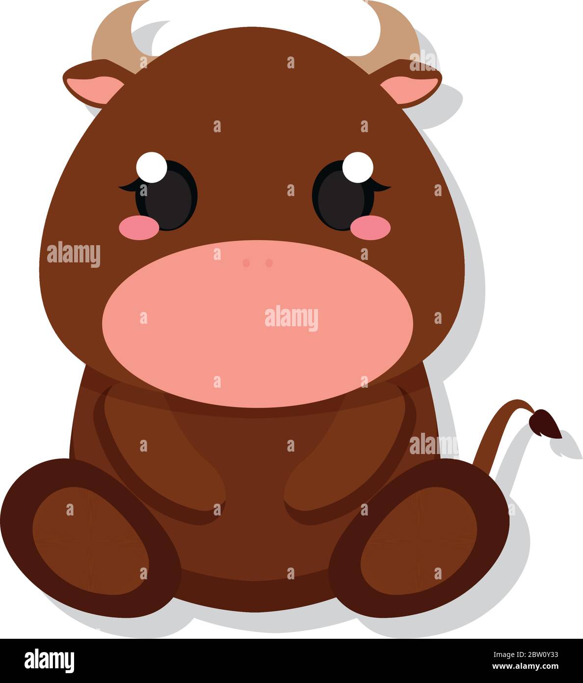 Isolated cute baby bull Stock Vector Image & Art - Alamy