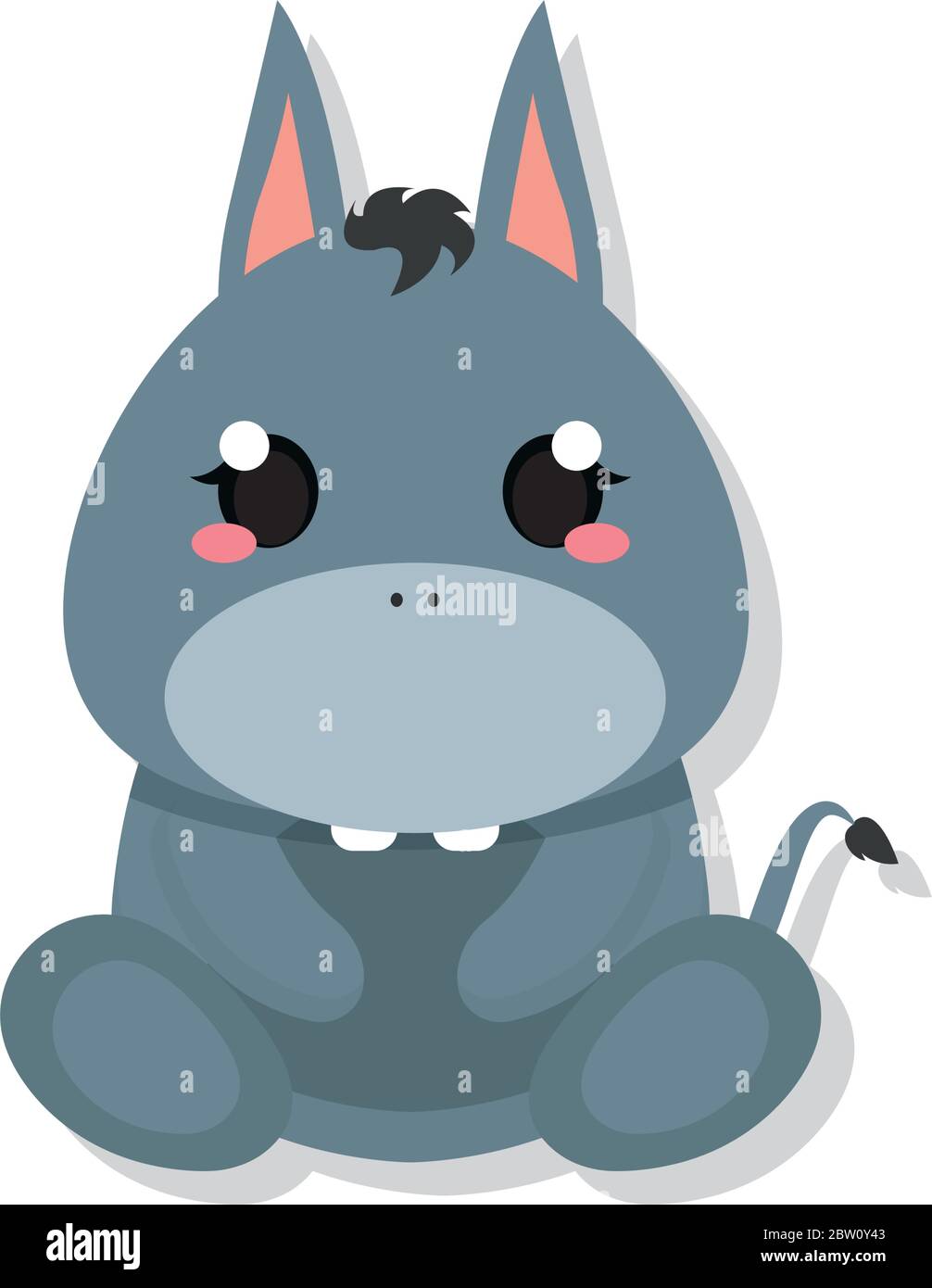 Isolated cute baby donkey Stock Vector Image & Art - Alamy