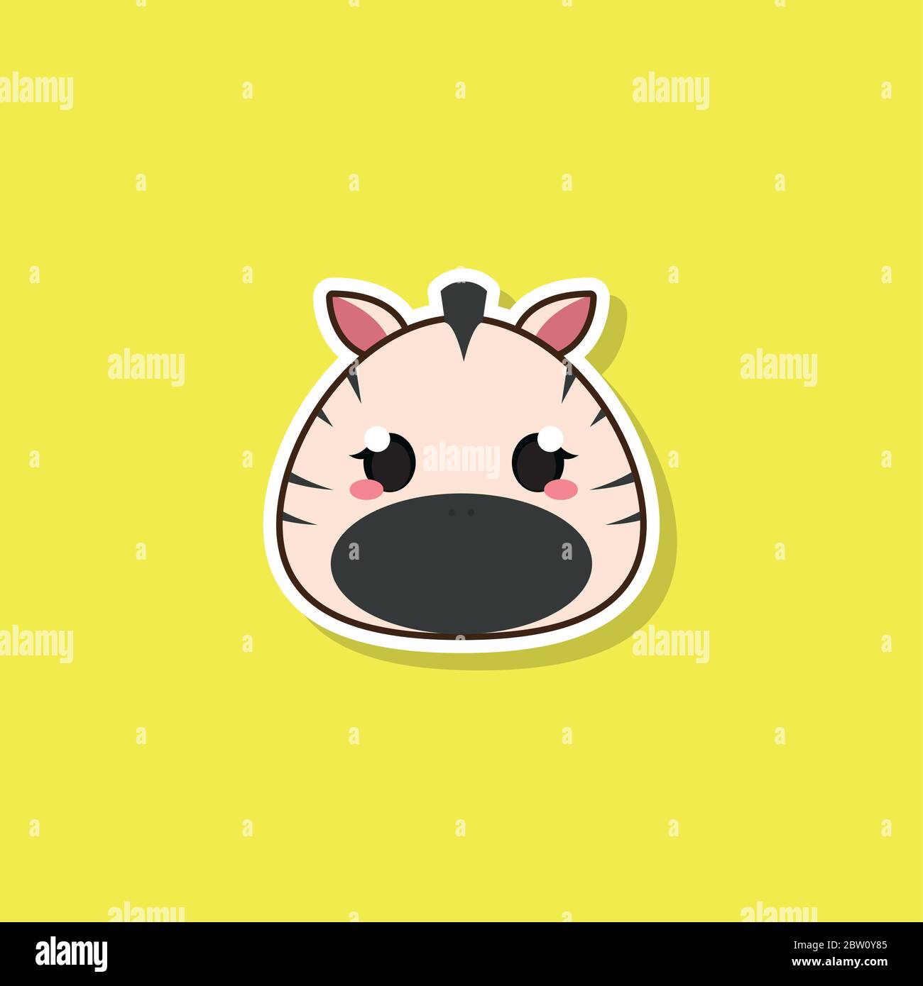 Isolated cute baby zebra Stock Vector