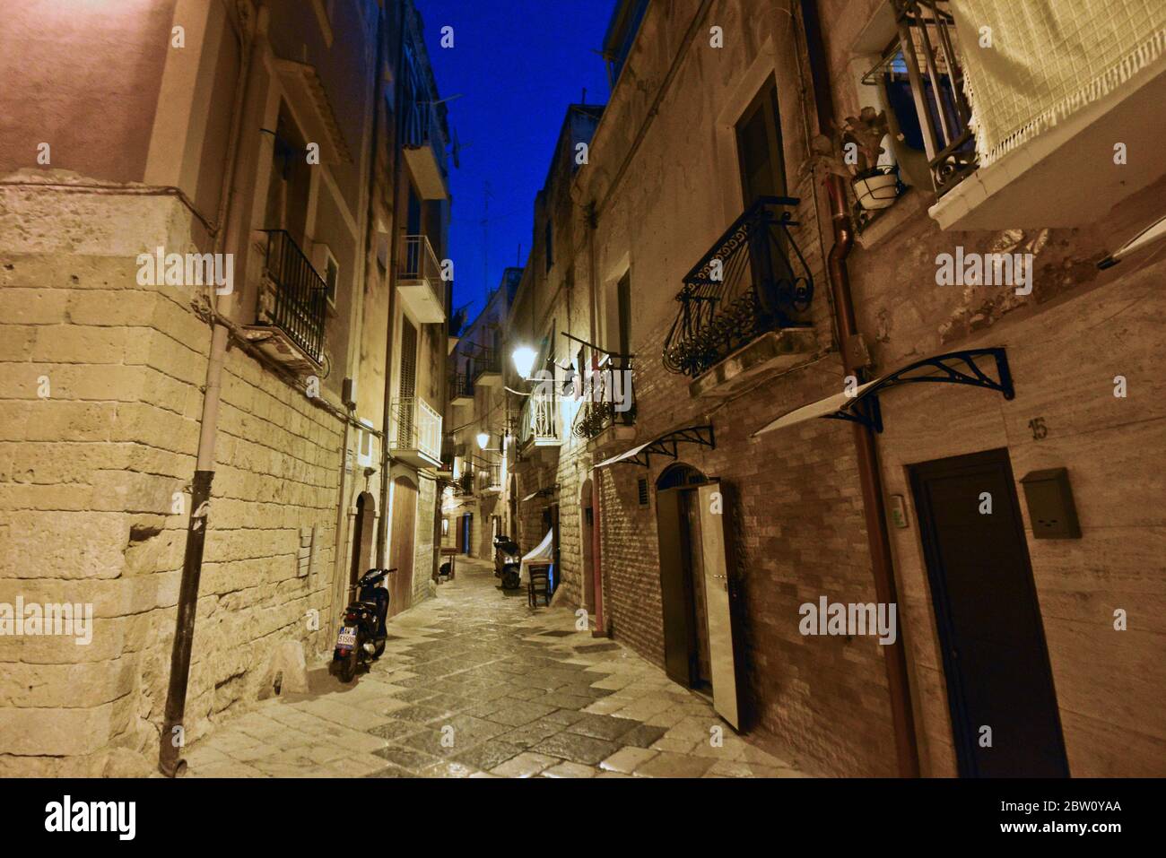 Bari Old Town (Citta Vecchia) at twilight, Italy Stock Photo