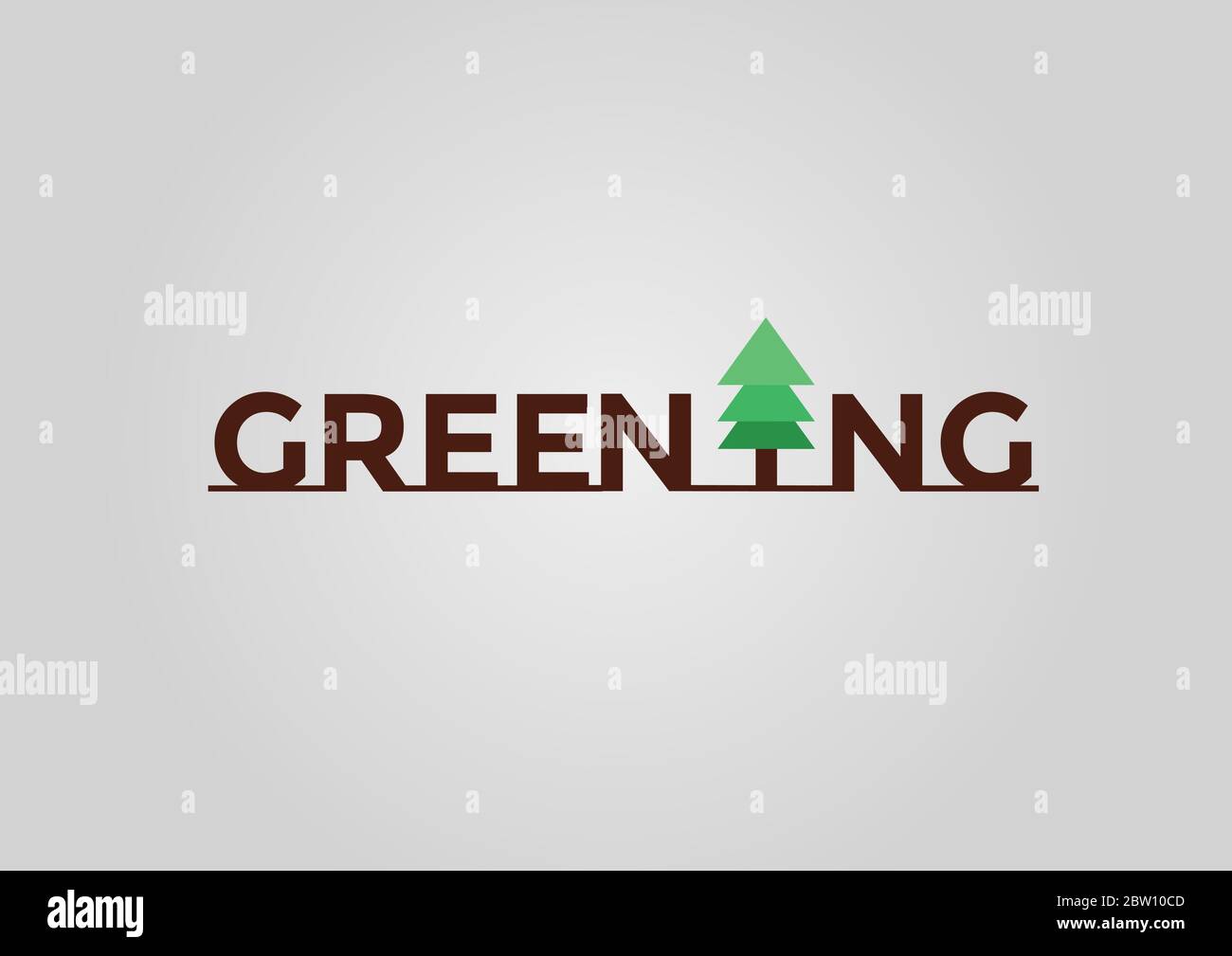 Minimalist green tree logo symbol hi-res stock photography and images ...