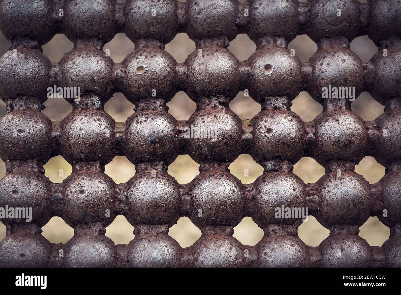 Metal background - round shapes Stock Photo