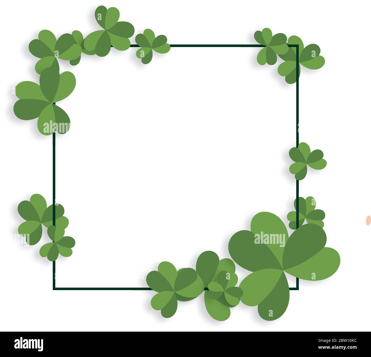 Isolated clovers frame Stock Vector