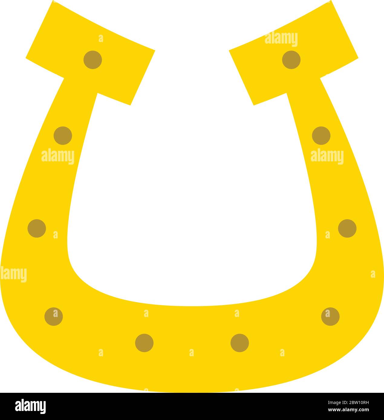Isolated golden horseshoe Stock Vector