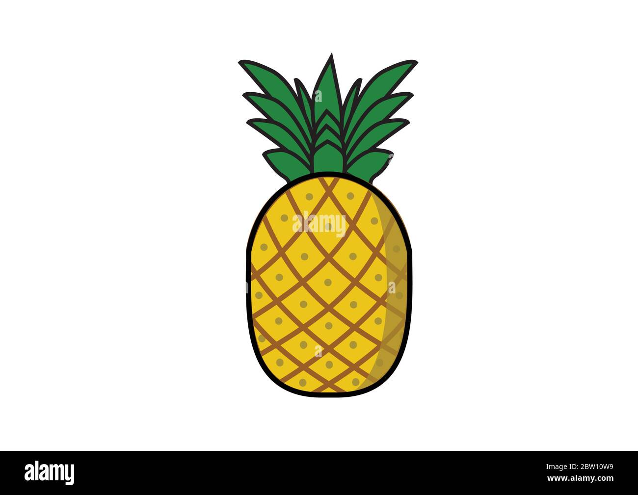 icon vector colorful one pineapple Stock Vector