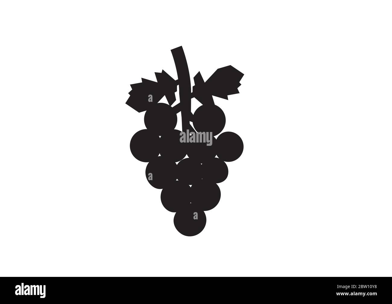icon vector silhouette one grapes Stock Vector Image & Art - Alamy