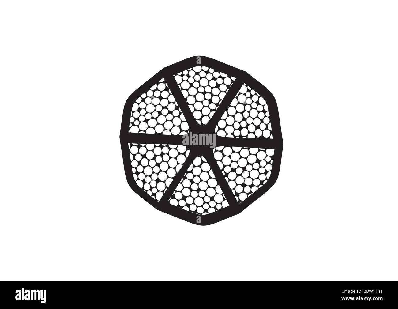 icon vector silhouette one punica granatum fruit slice Stock Vector ...