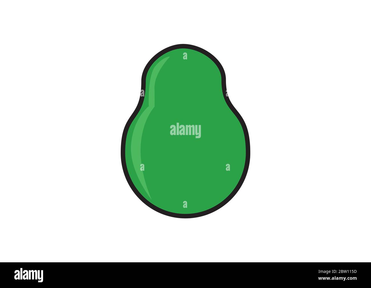 icon vector colorful one avocado Stock Vector