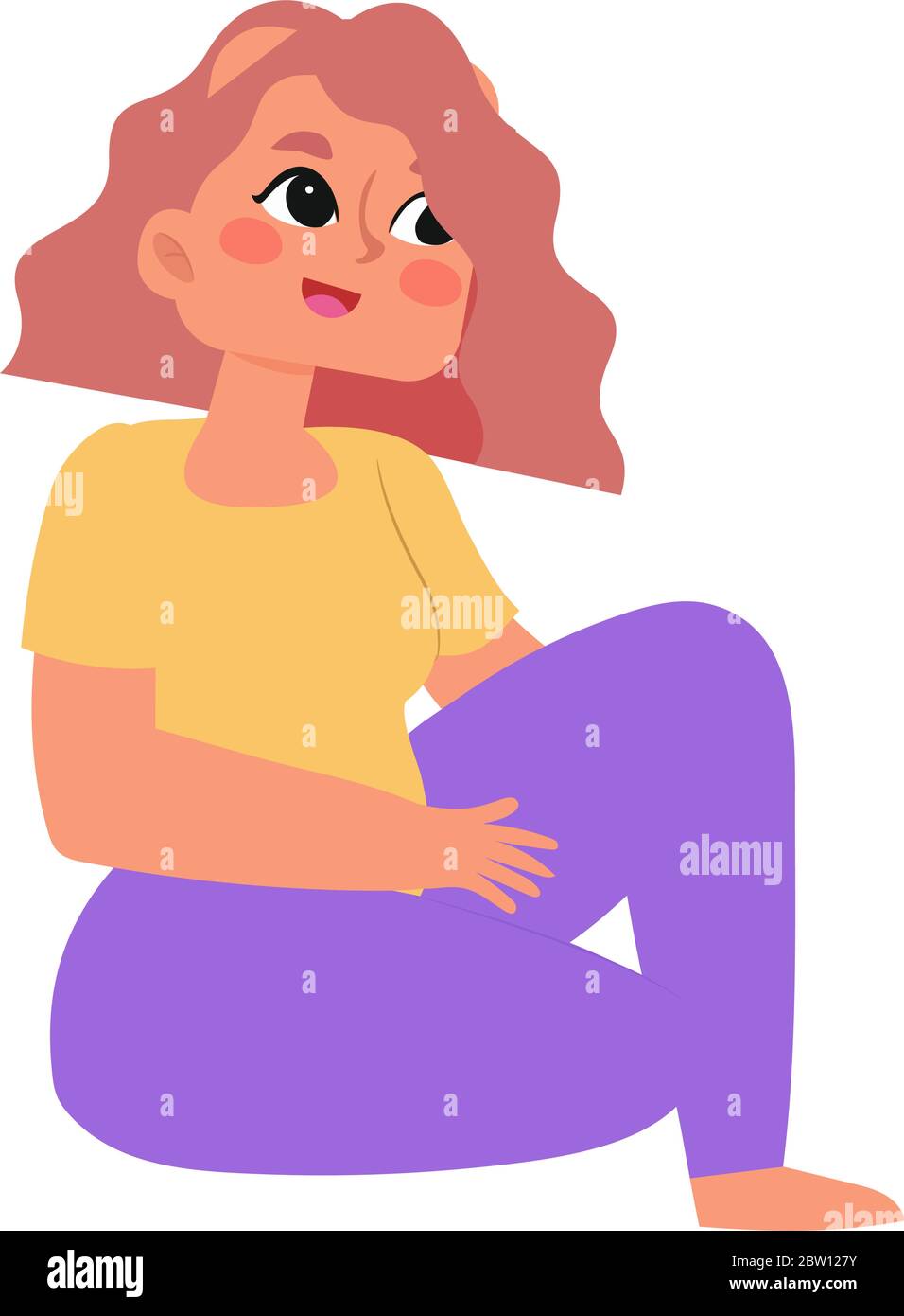 Isolated relaxed woman Stock Vector Image & Art - Alamy