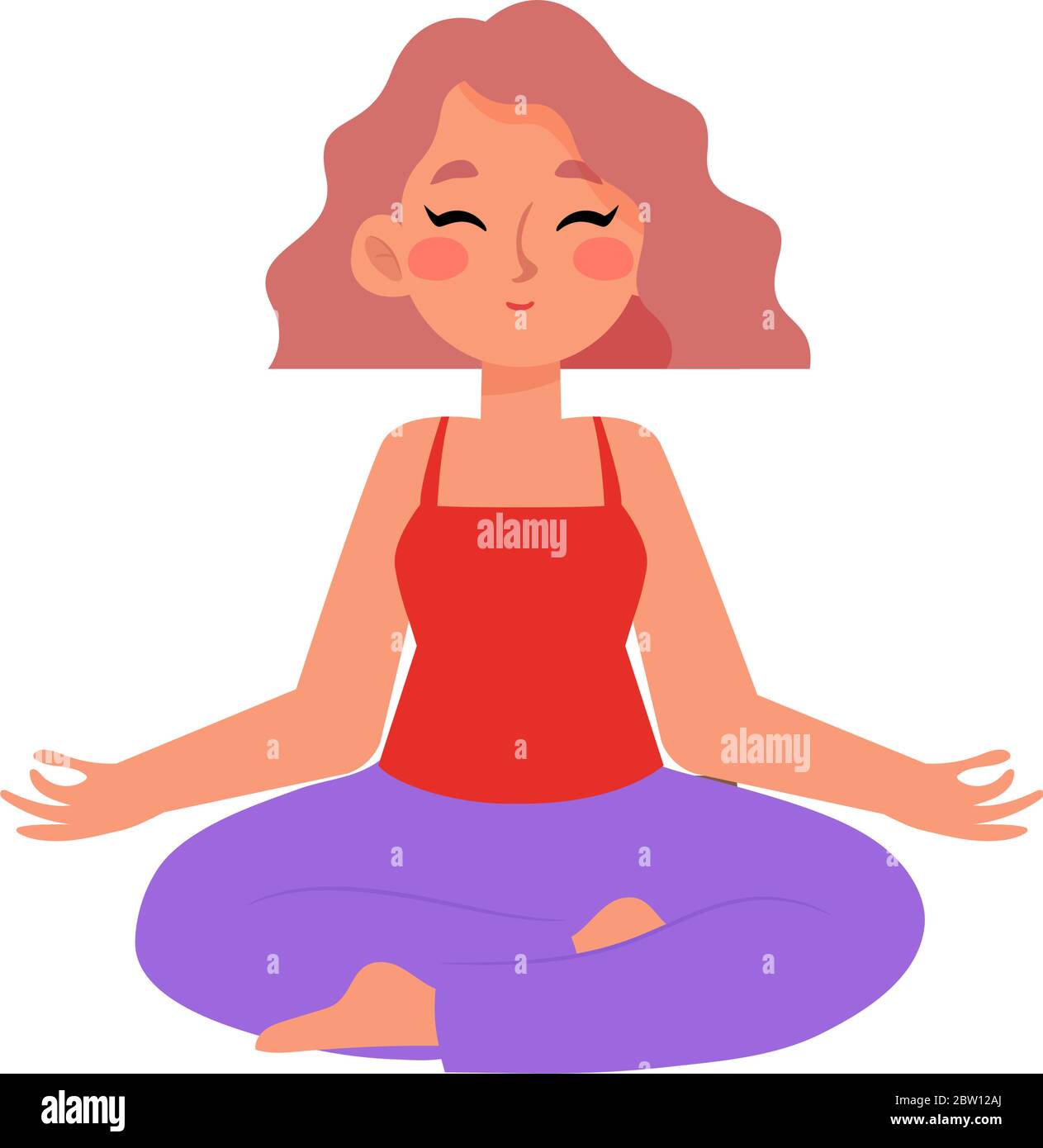 Isolated relaxed woman Stock Vector Image & Art - Alamy