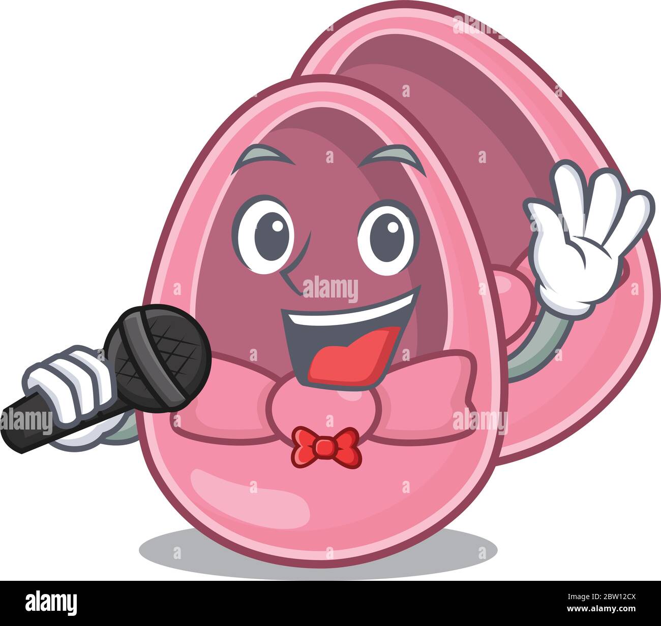 cartoon character of baby girl shoes sing a song with a microphone Stock  Vector Image & Art - Alamy