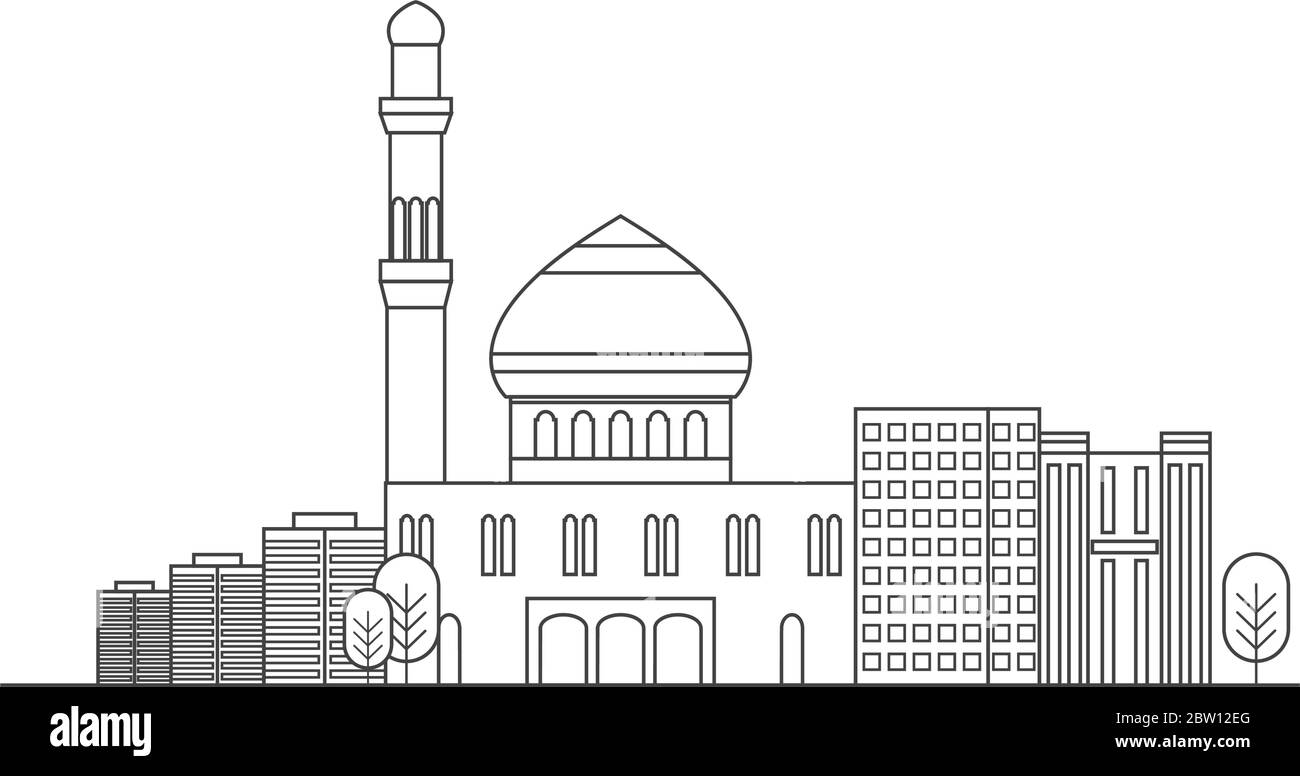 Outline of a city skyline Stock Vector Image &amp; Art - Alamy