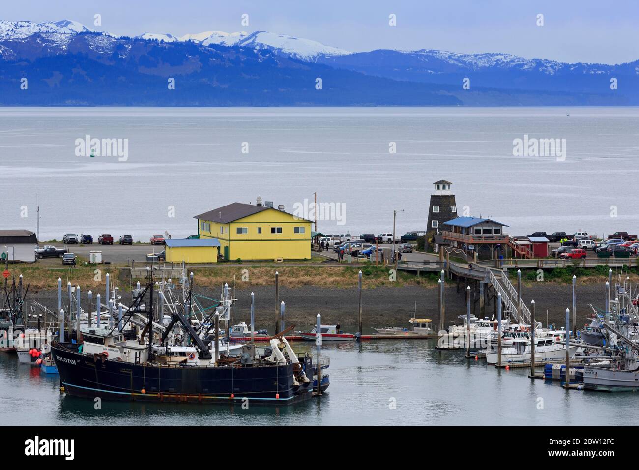 Fishing boats, Homer Spit, Alaska, USA Stock Photo Alamy