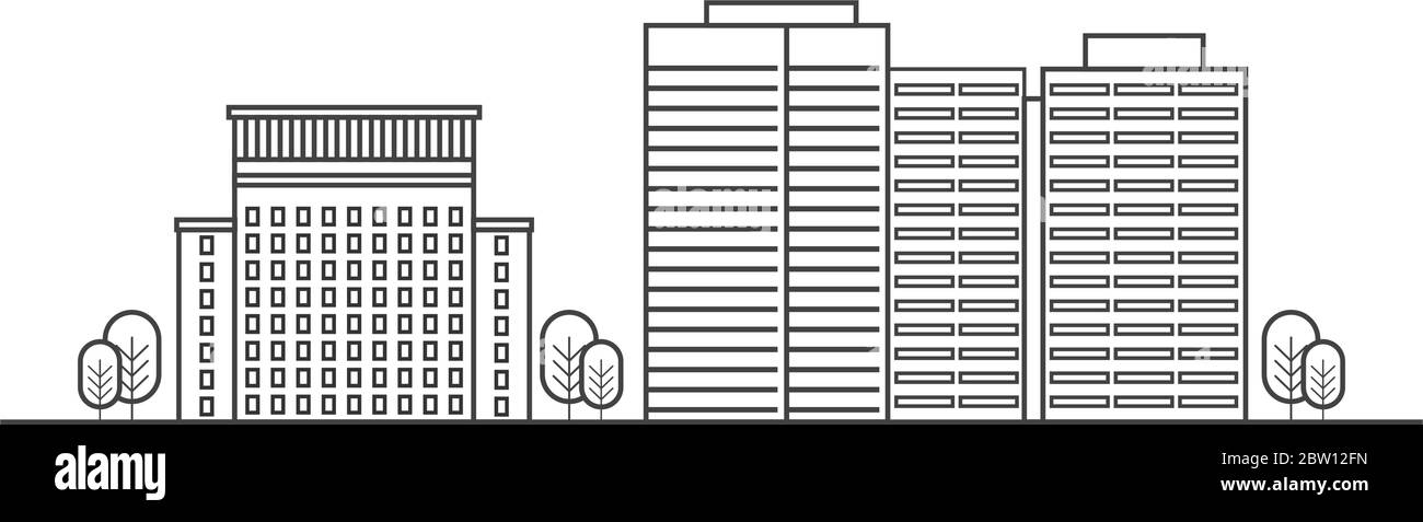 Outline of a city skyline Stock Vector Image &amp; Art - Alamy