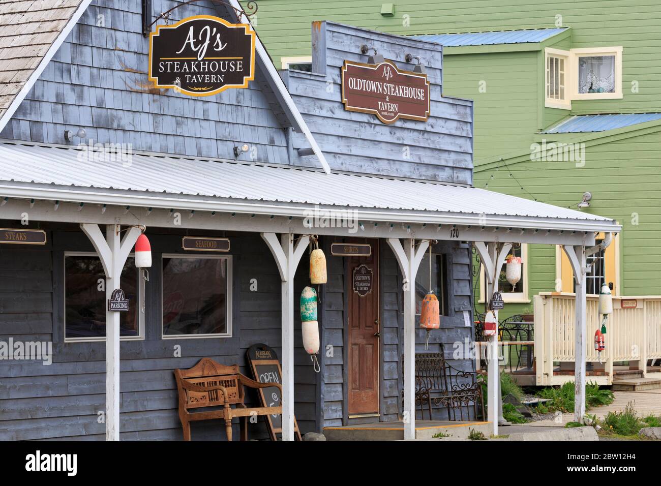Restaurant on Bunnell Street, Homer, Alaska, USA Stock Photo - Alamy