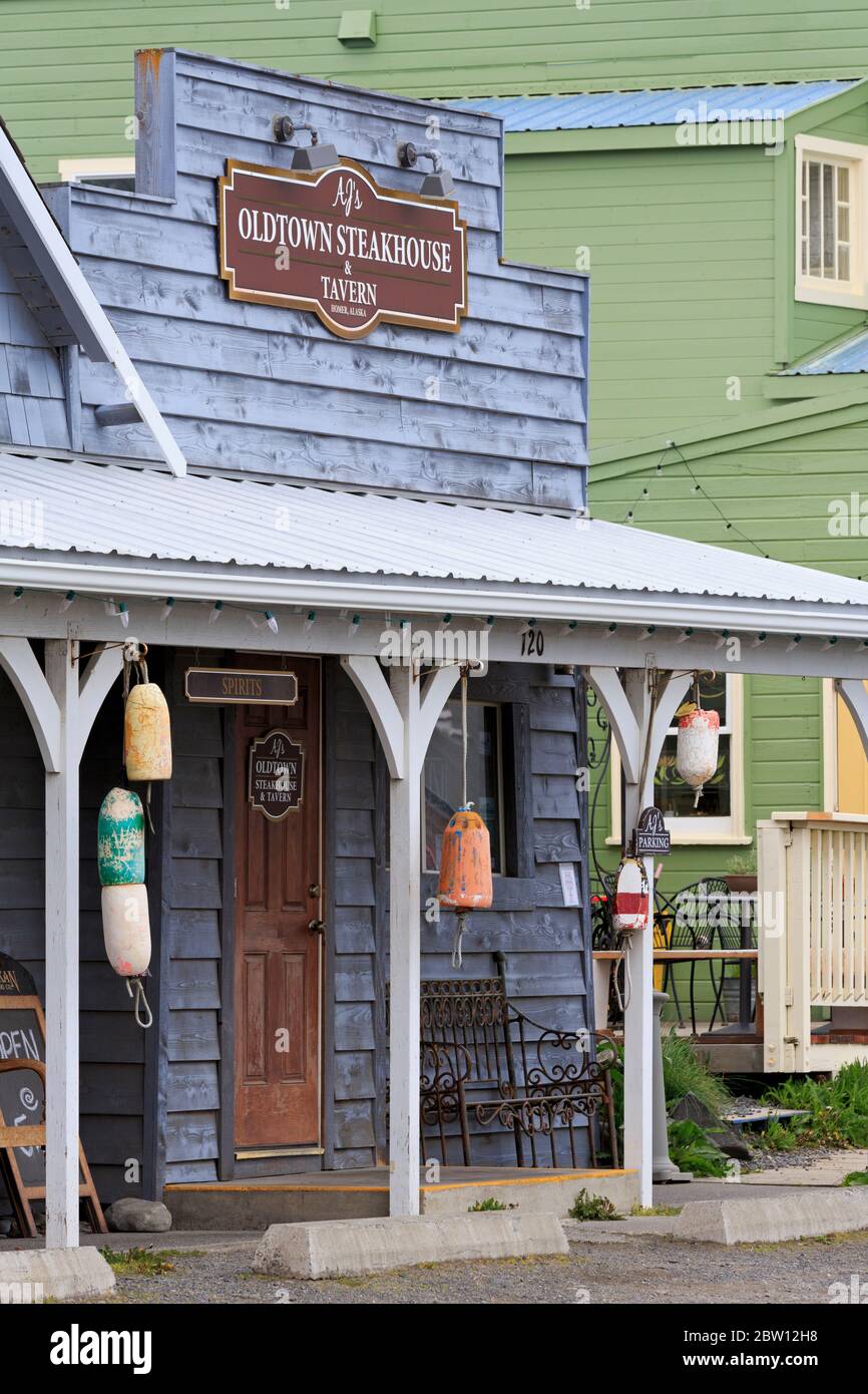 Restaurant on Bunnell Street, Homer, Alaska, USA Stock Photo - Alamy