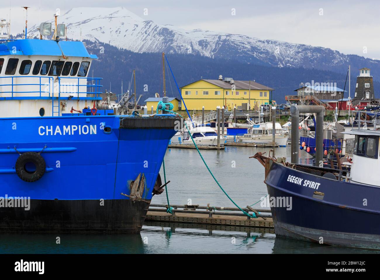 Fishing Boats, Homer Spit, Alaska, USA Stock Photo Alamy
