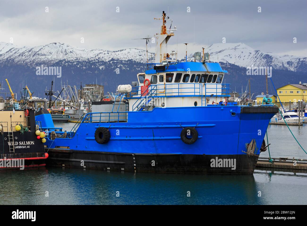Fishing Boats, Homer Spit, Alaska, USA Stock Photo Alamy