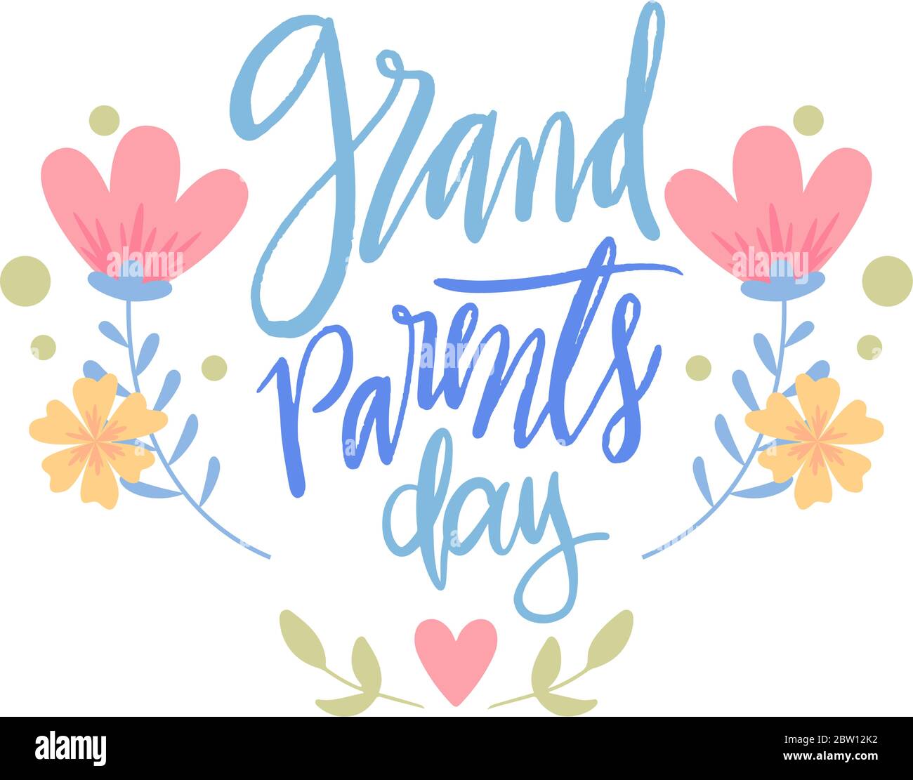 Download Happy Grandparents Day Card Stock Vector Image Art Alamy