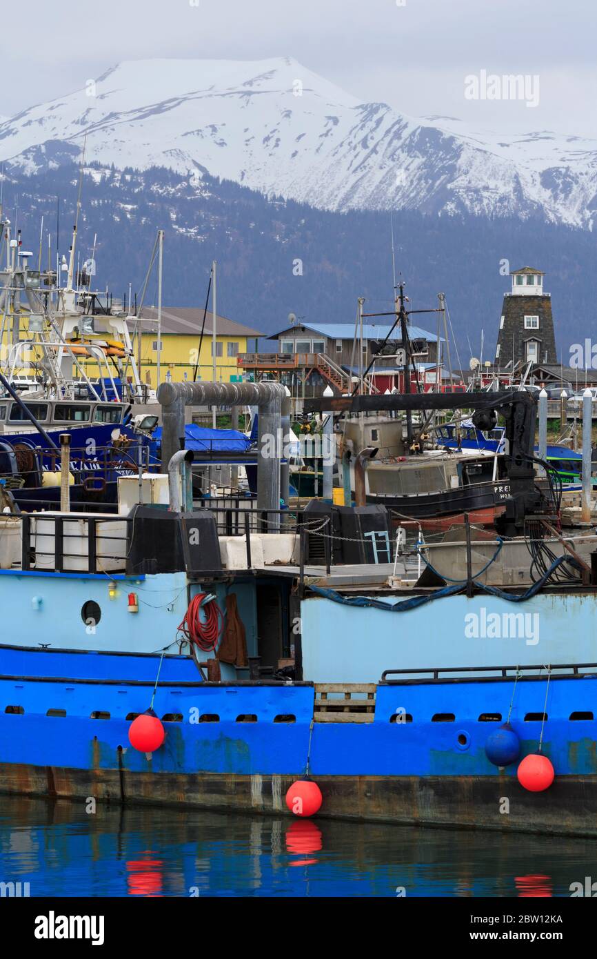 Fishing Boats, Homer Spit, Alaska, USA Stock Photo Alamy