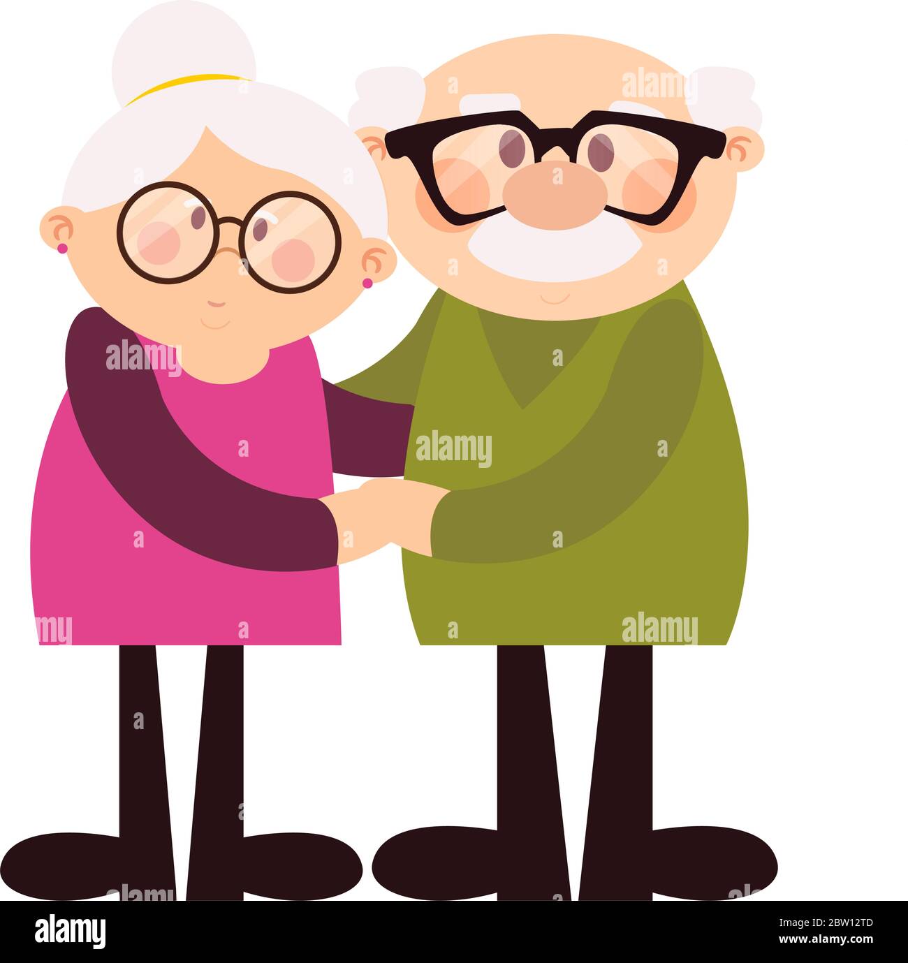 Isolated old couple Stock Vector Image & Art - Alamy