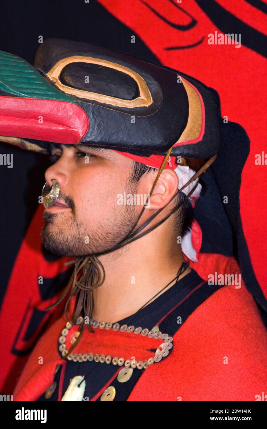 Tlingit Indian Raven dancer, Icy Strait Point Cultural Center, Hoonah