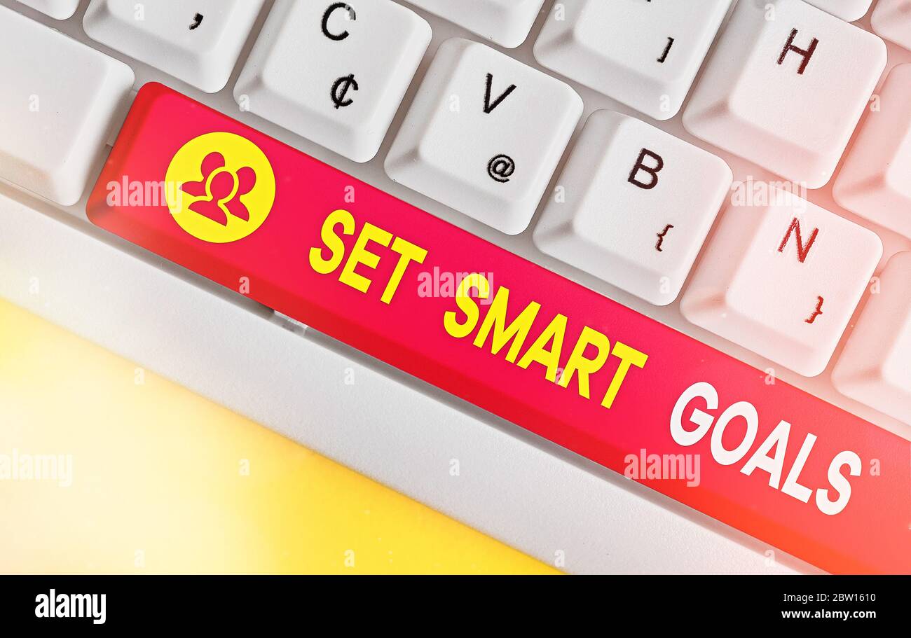 Word writing text Set Smart Goals. Business photo showcasing giving ...