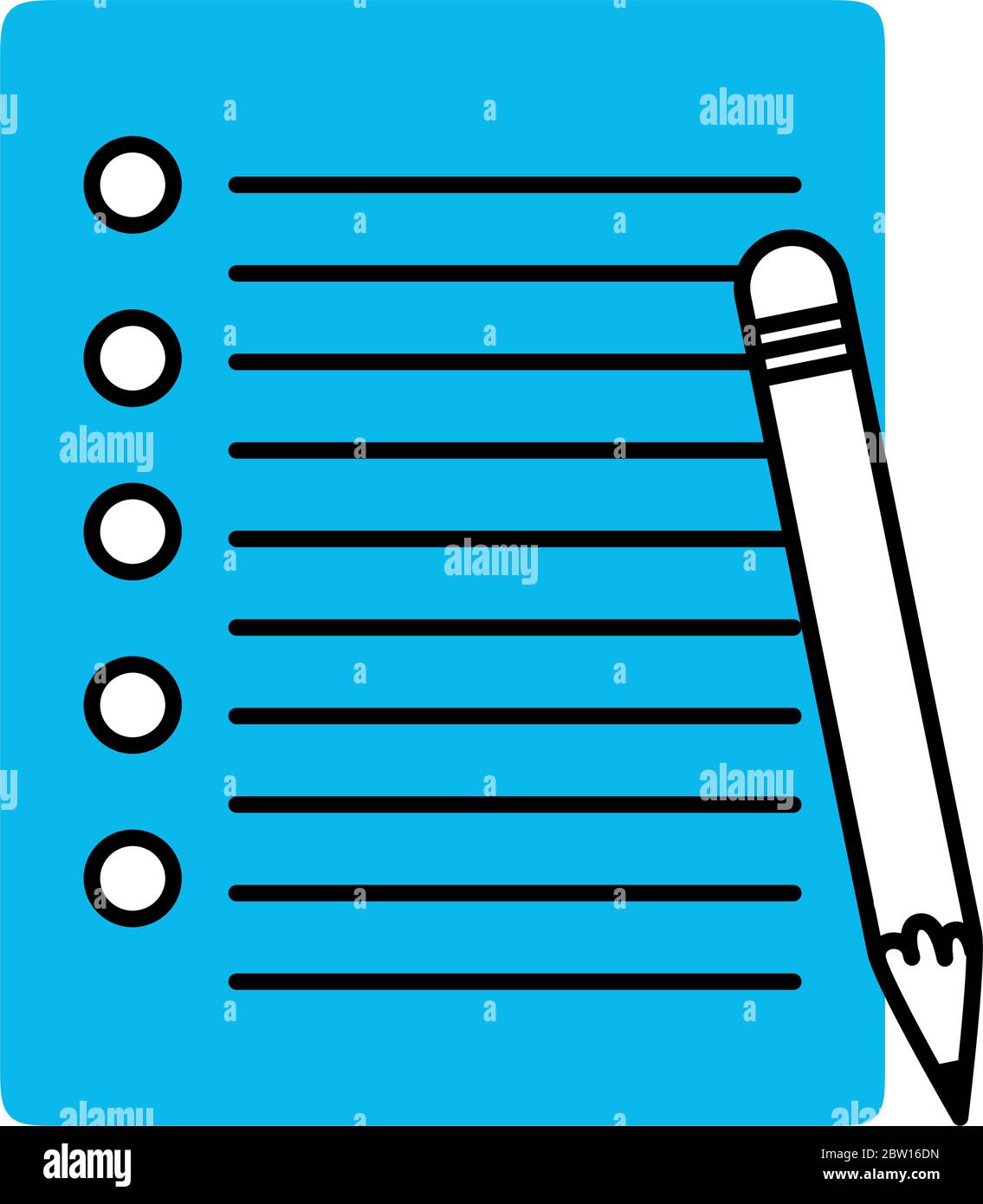 paper pencil ordering marketing and e-commerce vector illustration line ...