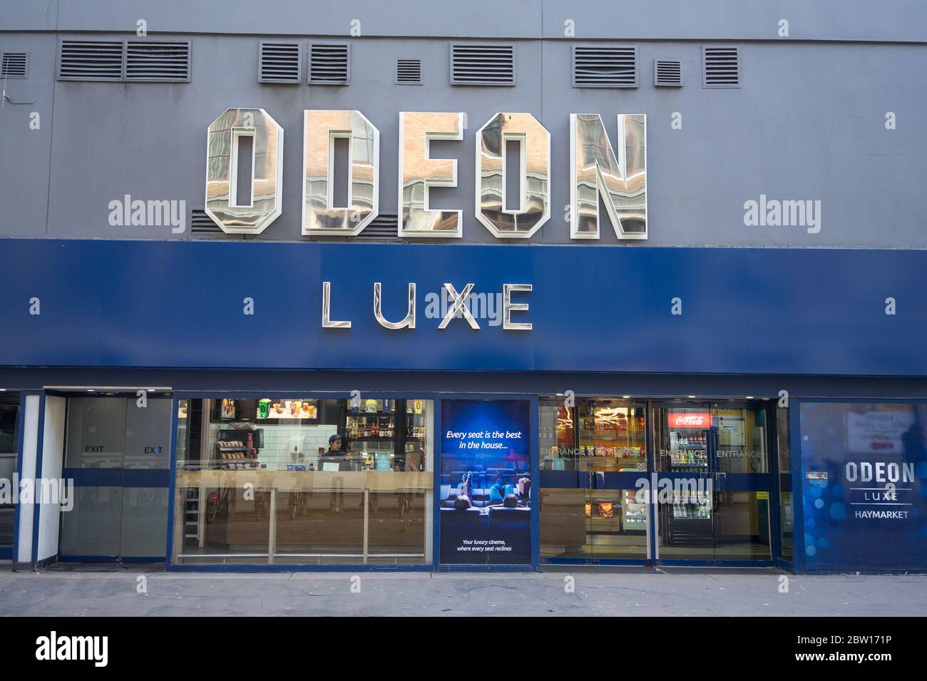 The outside of Odeon Luxe Cinema Haymarket. London Stock Photo