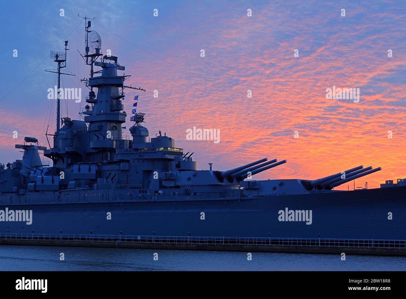 USS Alabama in Battleship Memorial Park, Mobile, Alabama, USA Stock Photo