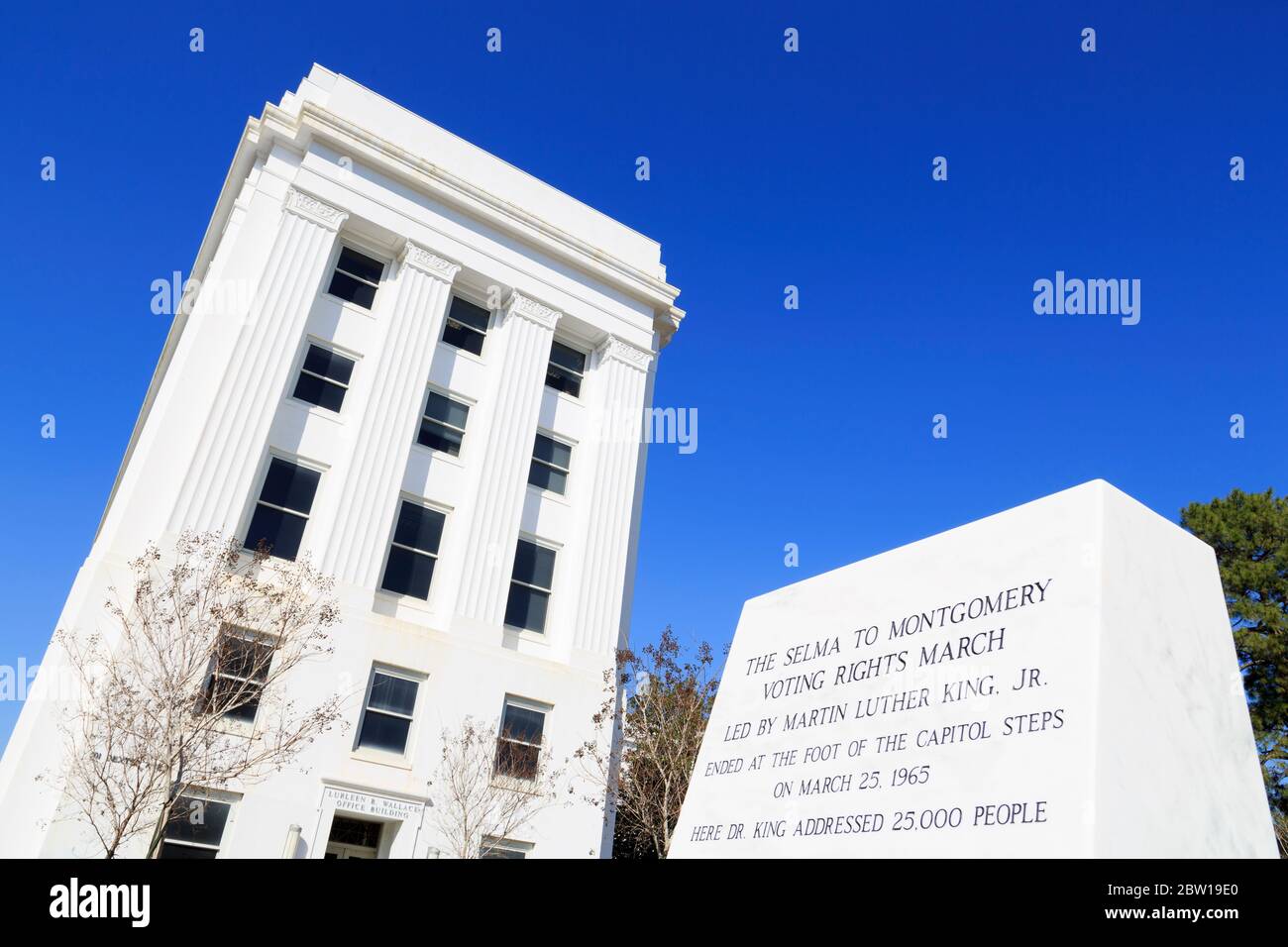 Selma to Montgomery March Monument, Dexter Avenue, Montgomery, Alabama, USA Stock Photo