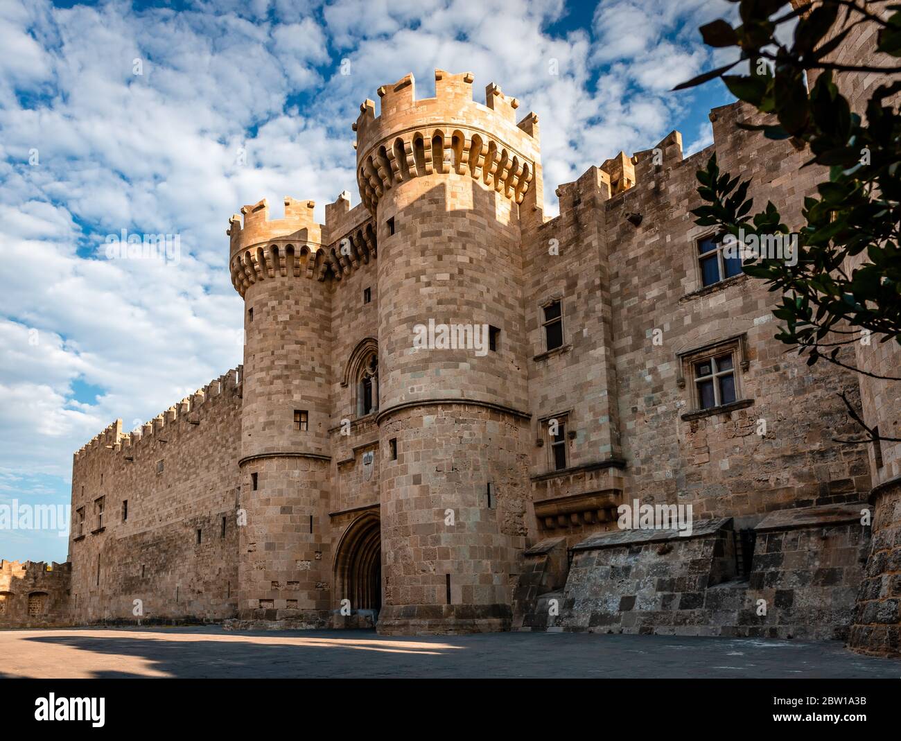 Palace of the Knights at Rhodes island, Greece Stock Photo by