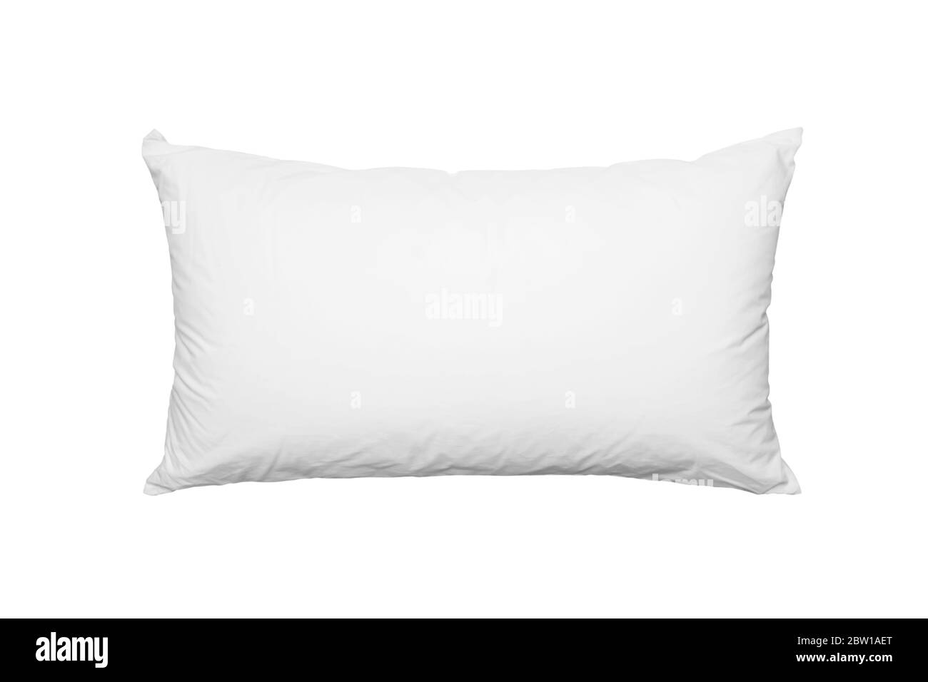 New blank soft white pillow isolated on white background Stock Photo
