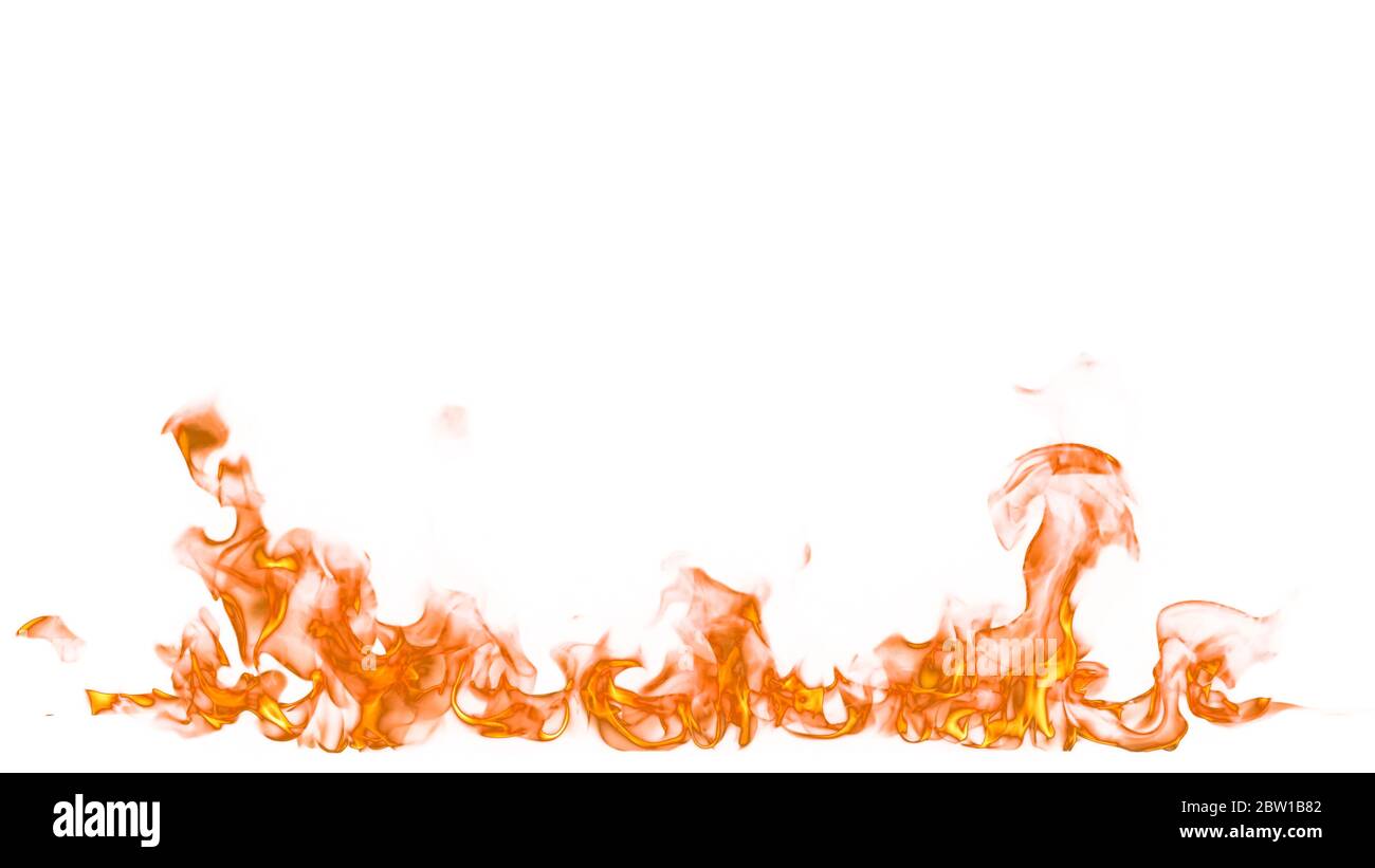 Fire flames isolated on white background Stock Photo - Alamy