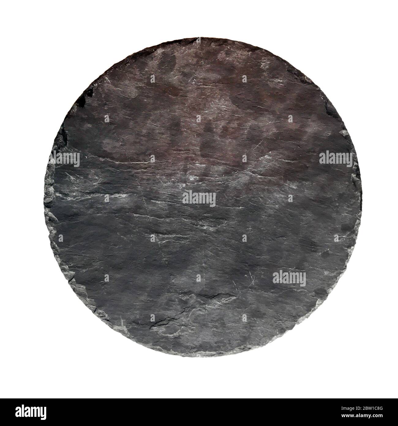Black plate with white background Stock Photo