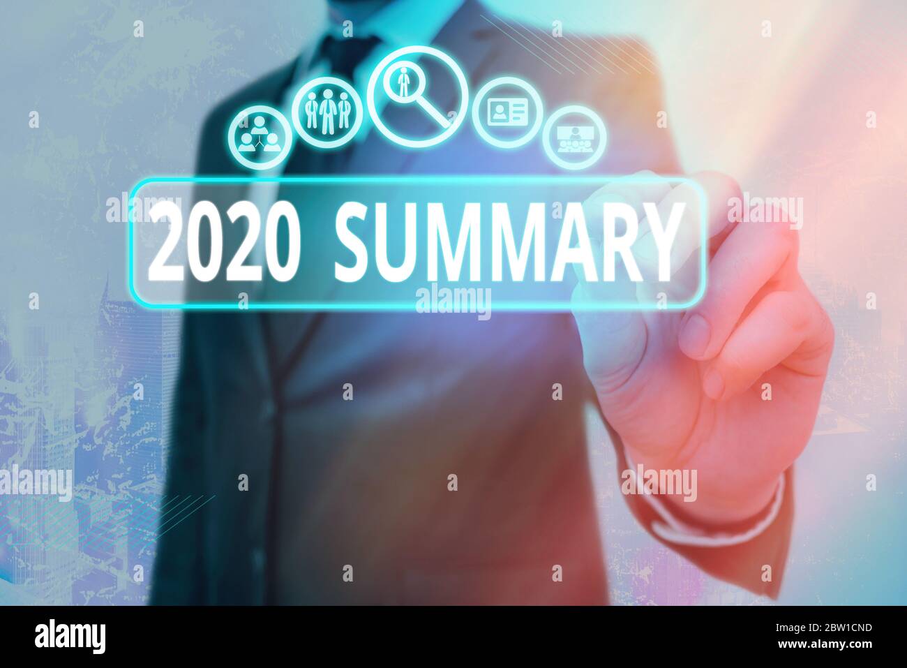 Writing note showing 2020 Summary. Business concept for brief ...