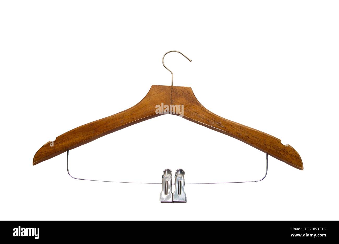 Coat hanger isolated on white background Stock Photo