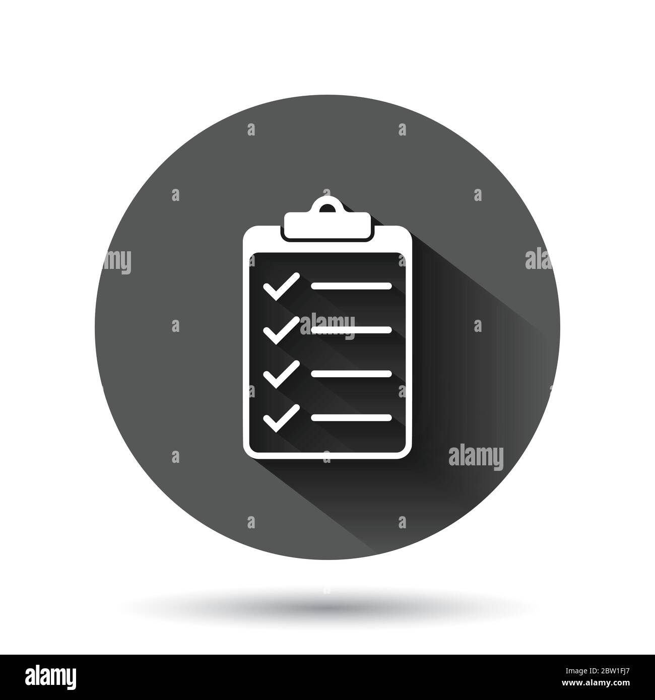 To do list icon in flat style. Document checklist vector illustration ...