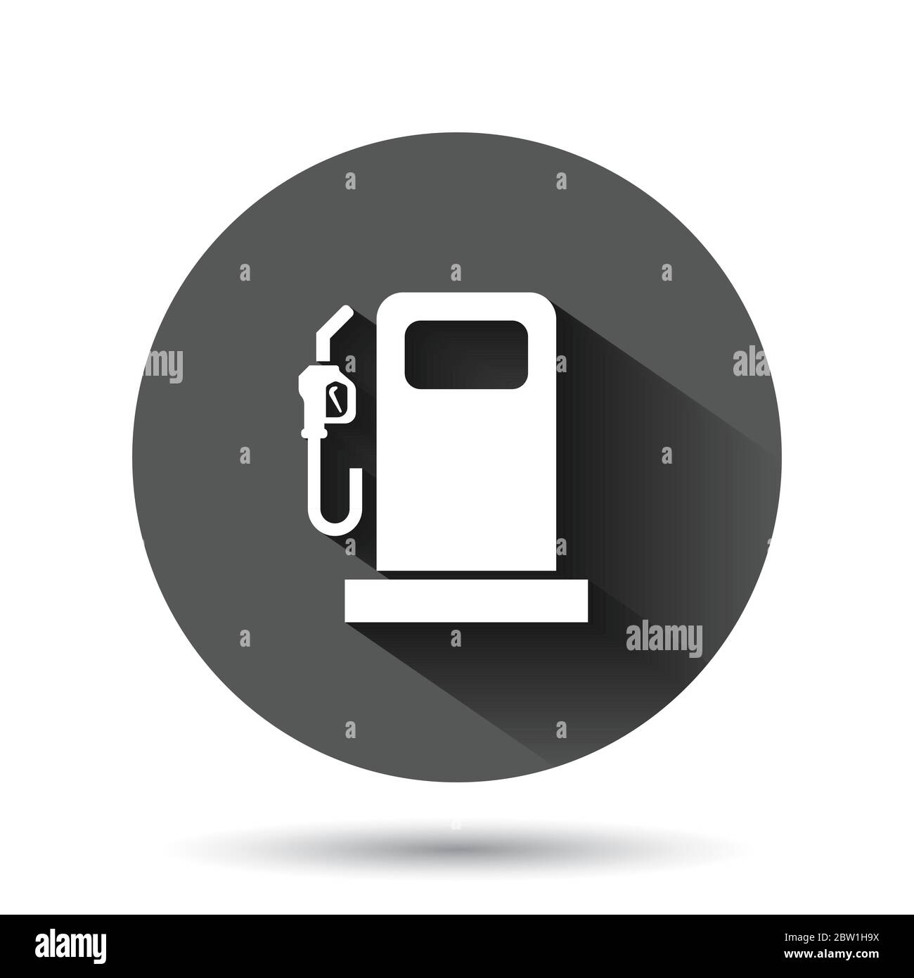 Fuel pump icon in flat style. Gas station sign vector illustration on ...