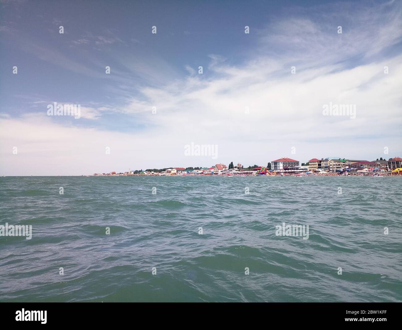 blue sky with clouds on sea Stock Photo - Alamy