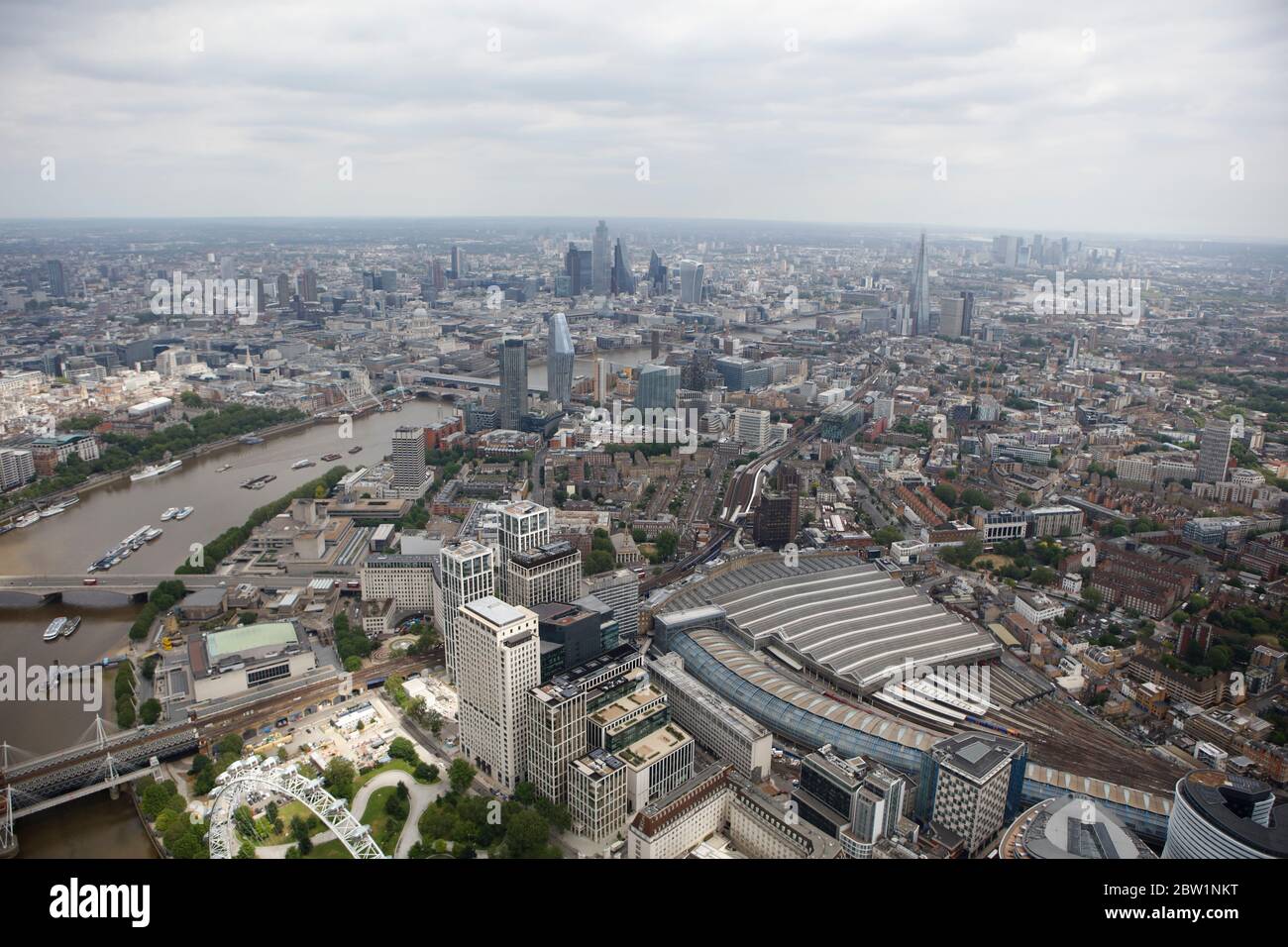 Aerial View around Waterloo, London, UK Stock Photo
