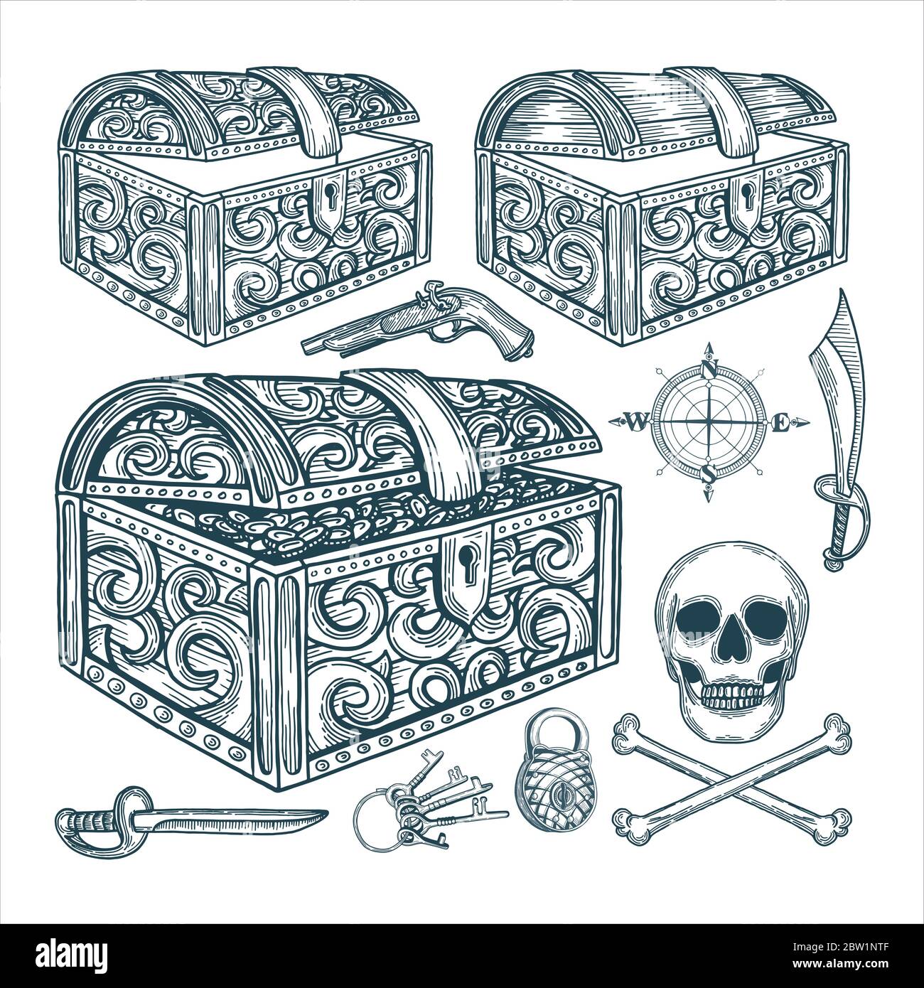 Skull Island Pirate Treasure Chest