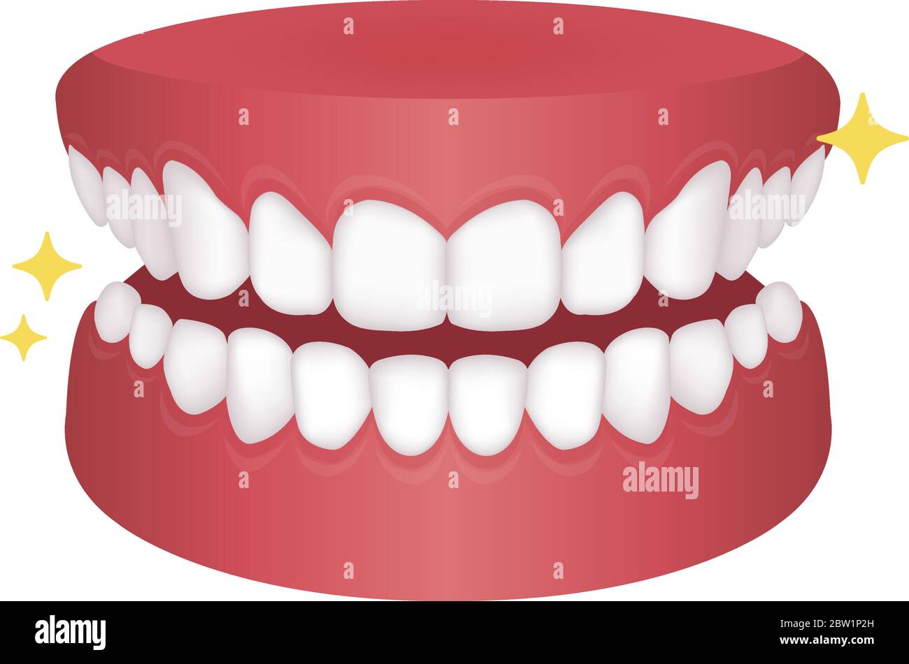 Dental braces flat vector illustration / no text Stock Vector