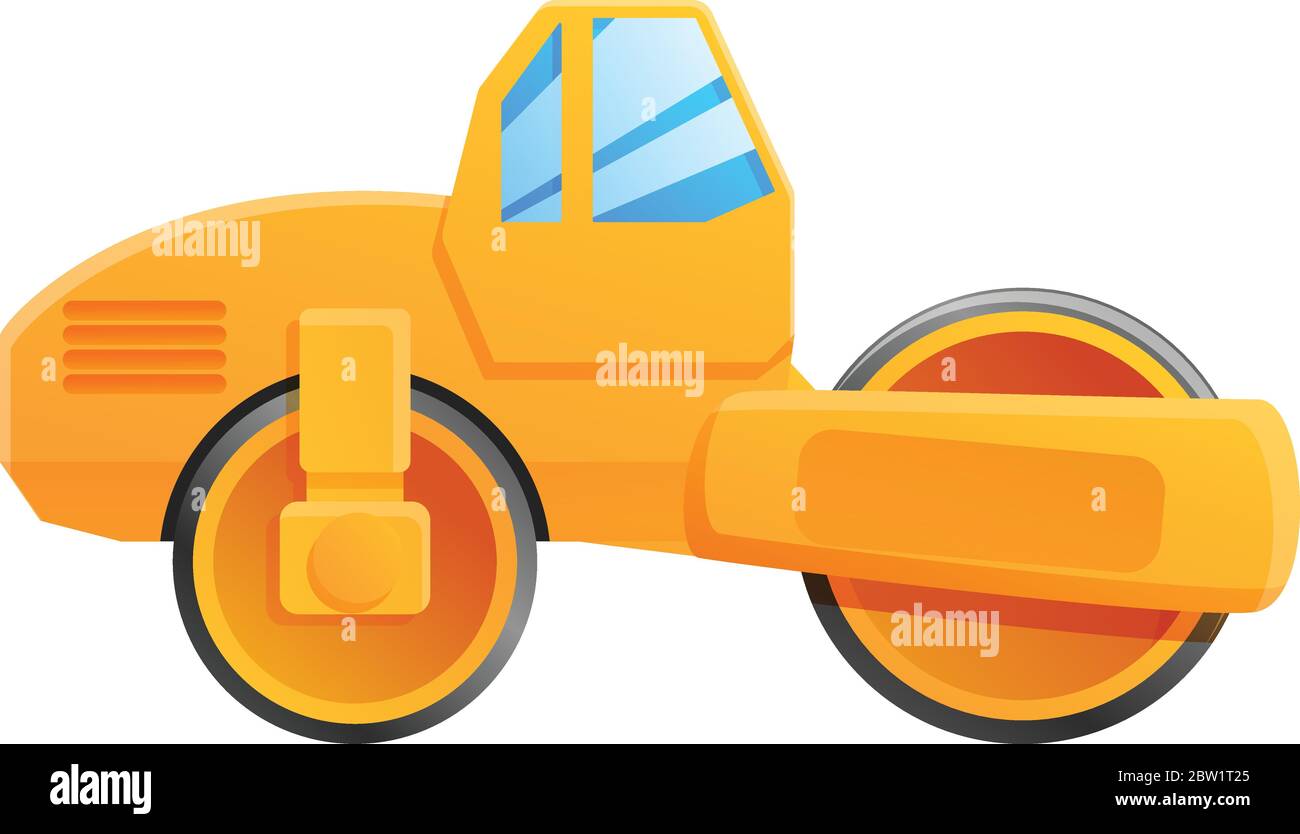 Work road roller icon. Cartoon of work road roller vector icon for web  design isolated on white background Stock Vector Image & Art - Alamy