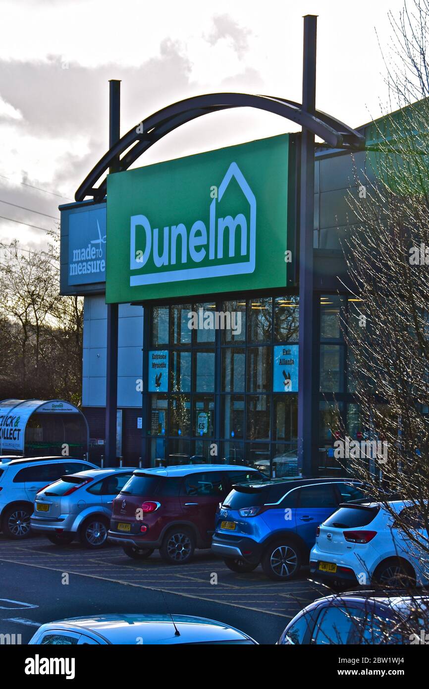The front entrance of the Dunelm Store located Parc Plaza, Waterton