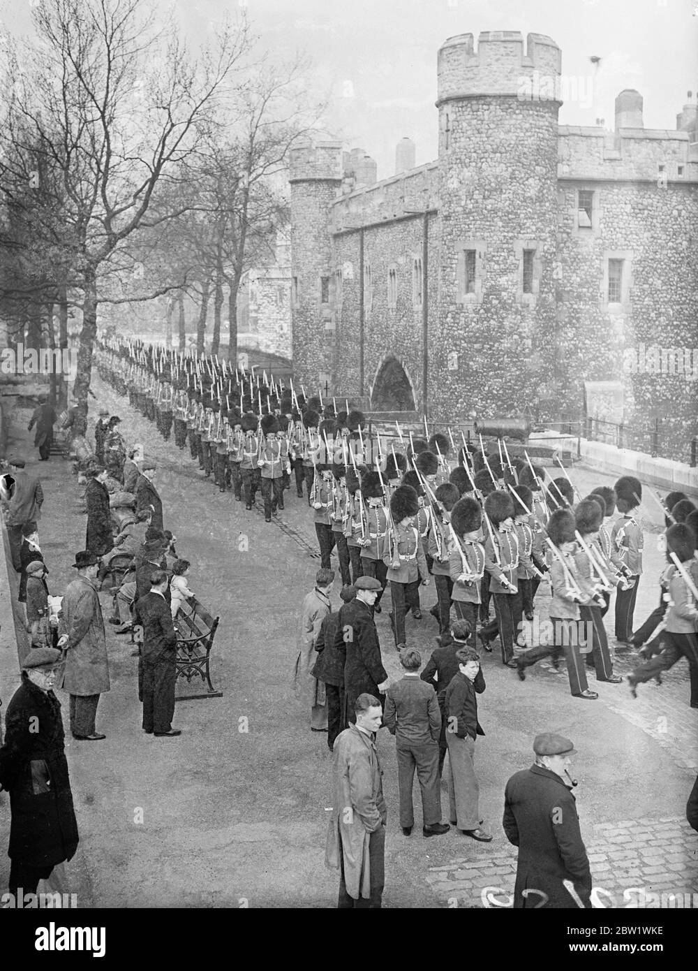 Scots Guards March 'around and around' at the Tower. The Scots Guards ...